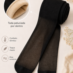 MEIA CALÇA TRANSLUCIDA PELUCIADA