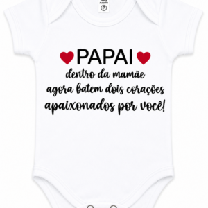 BODY PAPAI DENTRO DA MAMÃE 2 CORAÇOES