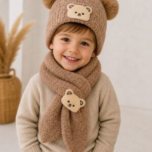 KIT TOUCA E CACHECOL URSO