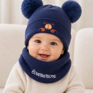 TOUCA DE BEBE COM GOLA MENINO